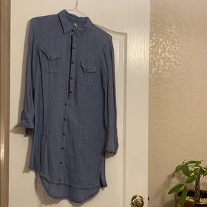 Free People Collared Shirt/Dress